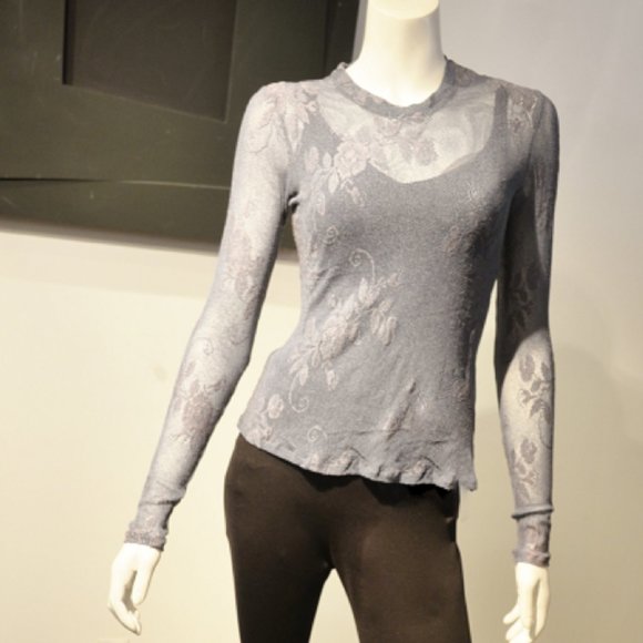 Veronica de Laurentis Vintage Mesh Crew Pullover - Picture 1 of 7